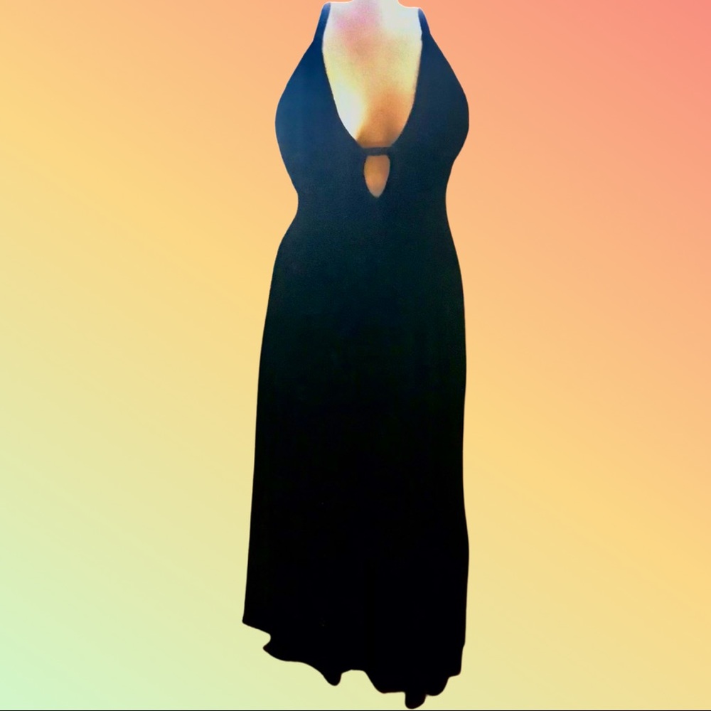 Free People black formal maxi gown